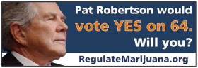 Marijuana billboard for Amendment 64 Touts Pat Robertson Endorsement