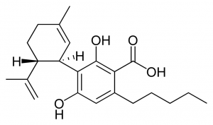 Cannabidiolic Acid Source: http://en.wikipedia.org/wiki/File:Cannabidiolic_acid.png