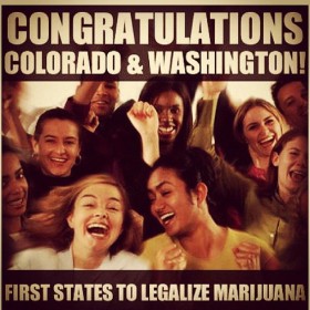 Colorado and Washington Legalize Recreational Use of Marijuana - Top 2012 Drug Policy, Source: http://4.bp.blogspot.com/-ndu5f7bvMDM/UJsgmXLR7DI/AAAAAAAAIpw/bmL82kP01R0/s1600/Colorado%2Band%2BWashington%2BLegalize%2BRecreational%2BUse%2Bof%2BMarijuana.jpg