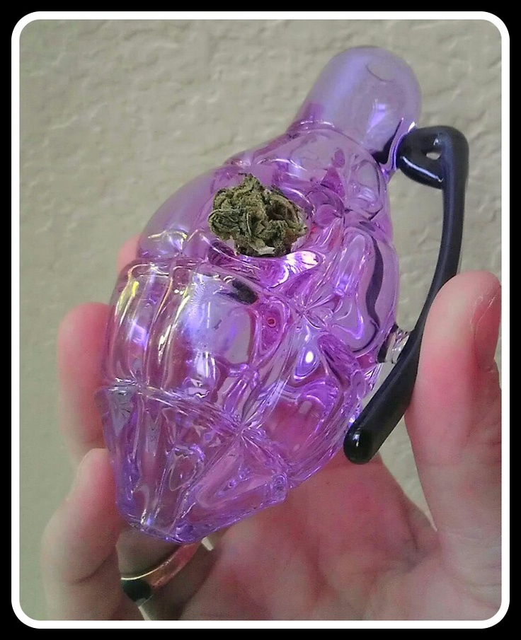 Purple Hand Grenade Glass Pipe