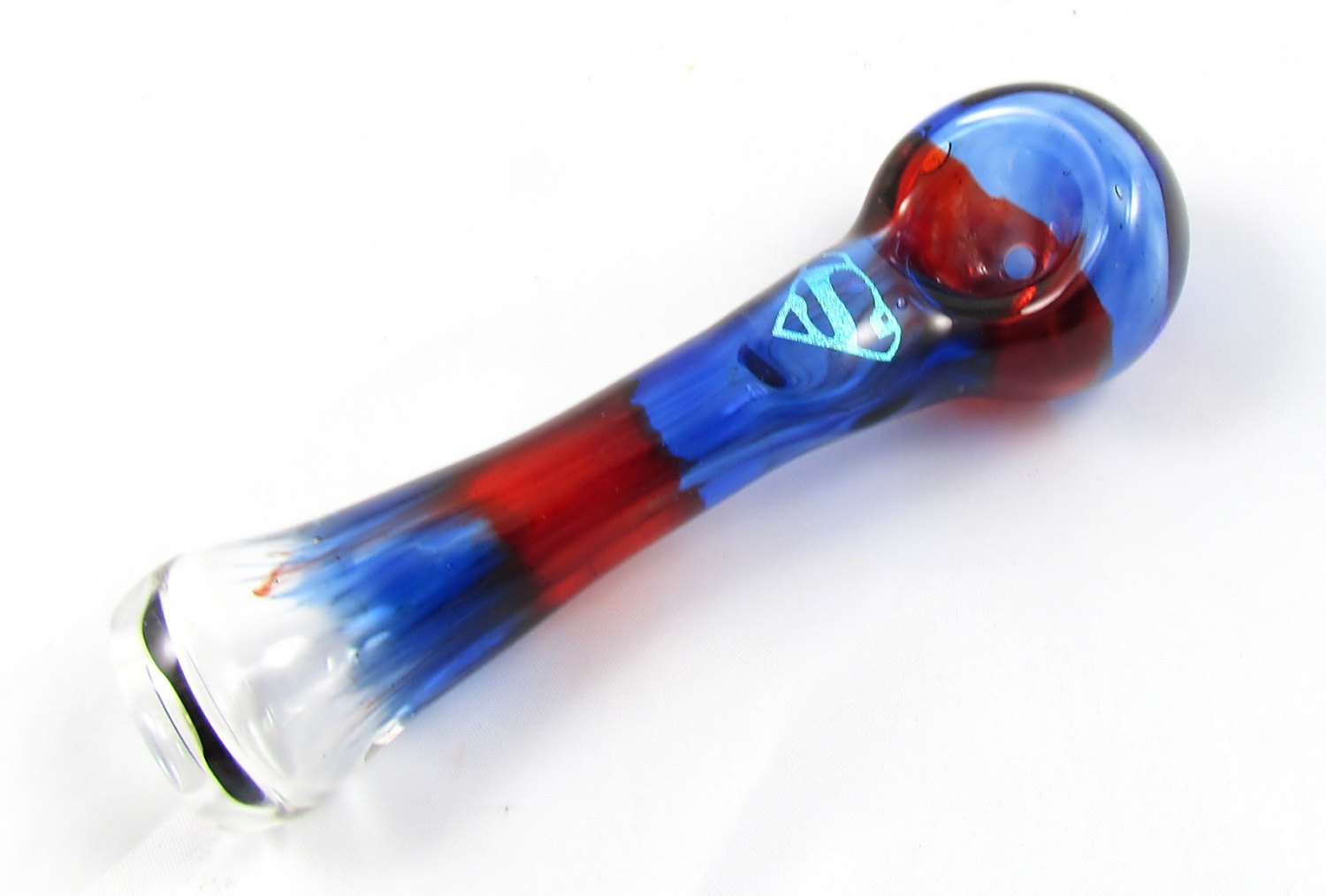 Superman Pipes and Bongs | Red White and Blue Superman Logo Spoon