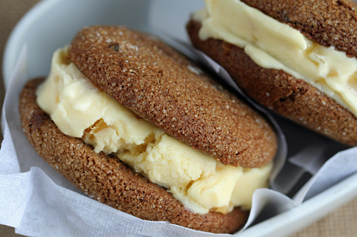 Great Recipes While High: Medicated Gingersnap Ice Cream Sandwiches