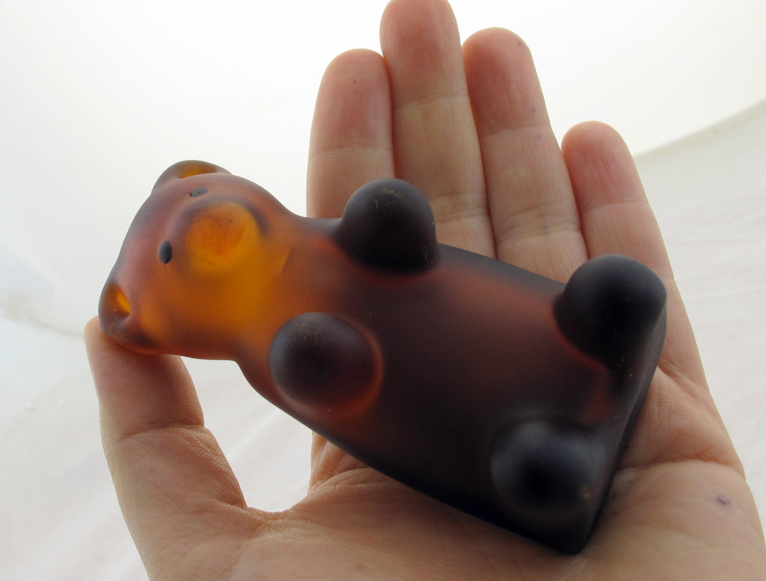 Gummy Bear Pipe Amber Glass