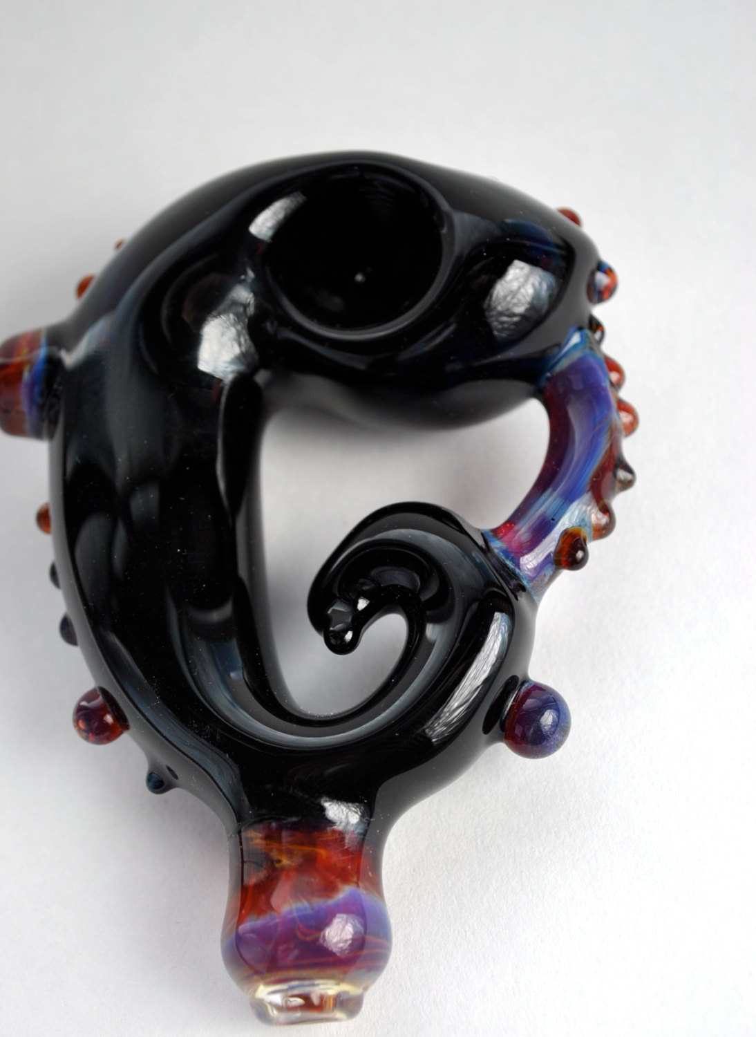 Black Henna Inspired Glass Pipe