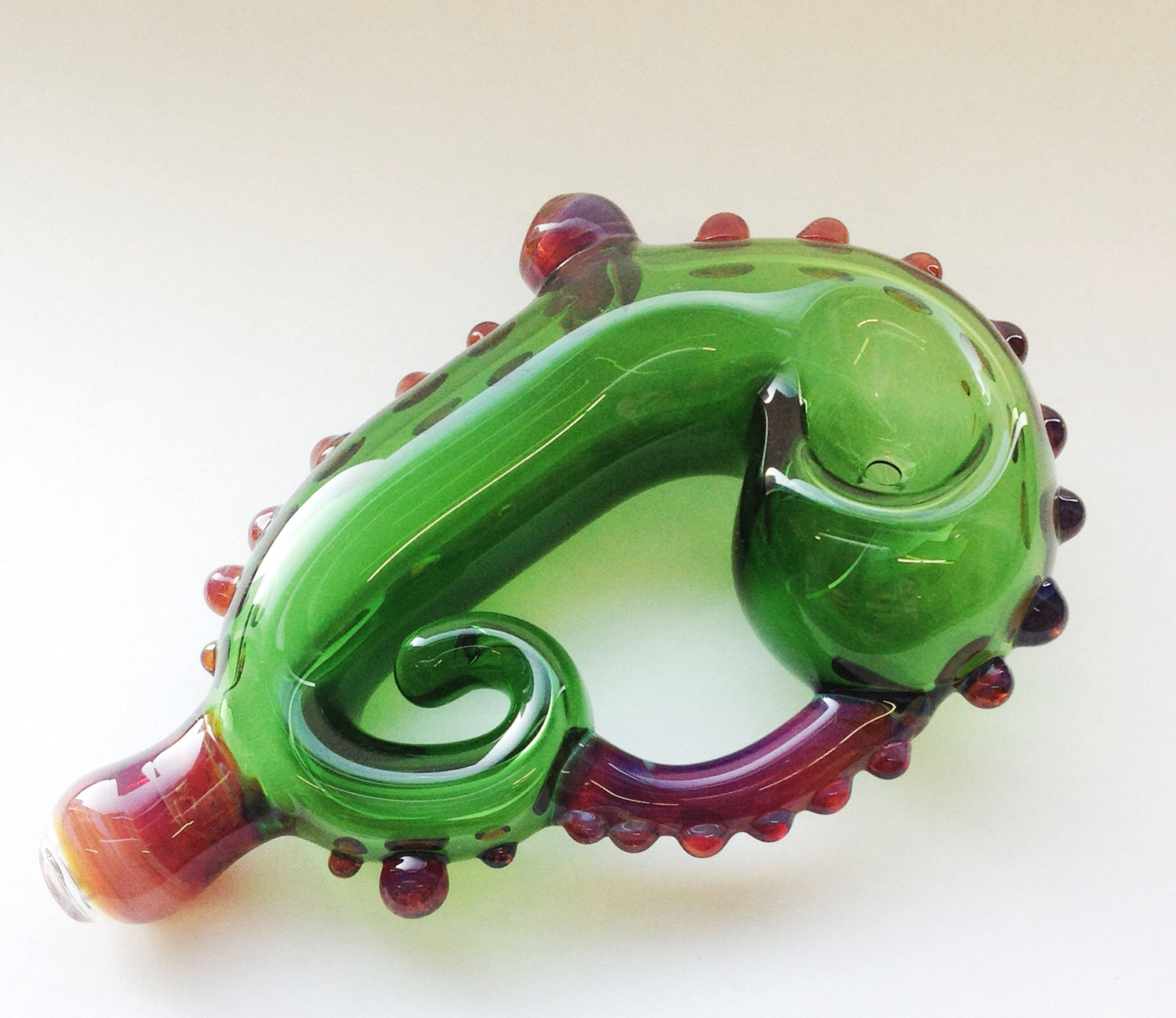 Green Henna Inspired Glass Pipe