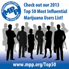 influential marijuana users mpp Source http://blog.mpp.org/wp-content/uploads/2013/09/Top-50-300x300.jpg