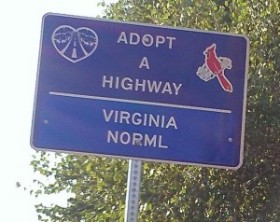 virginia norml adopts a highway Source http://assets.blog.norml.org/wp-content/uploads/2013/09/VA-NORML-Adopt-a-Highway-crop-300x238.jpg