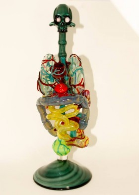 Piece of the Week | Spine With Organs Glass Pipe