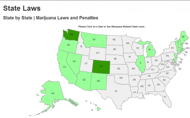 weedist map state marijuana laws - cigarette loving states, Source: http://www.weedist.com/state-laws/