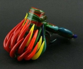 Piece of the Week | David Umbs Rainbow Flame Hammer Bubbler