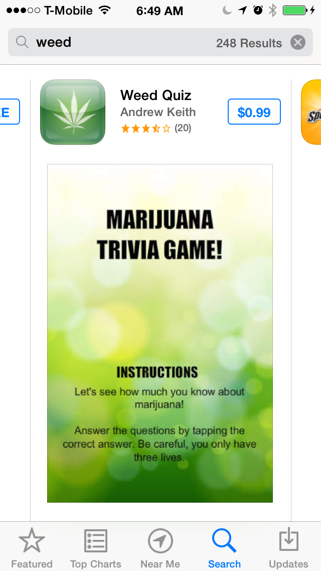 Marijuana Trivia App