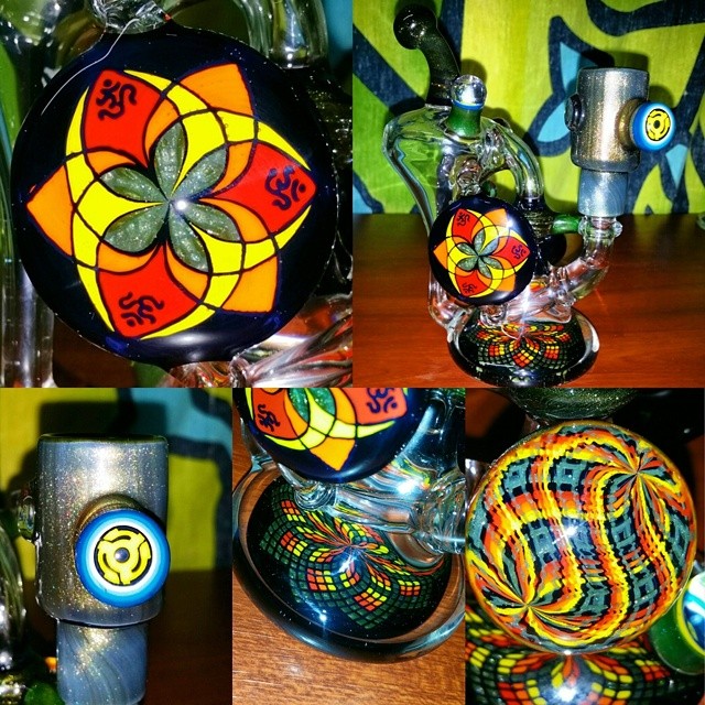 Erik Anders and Dew Glass Heady Collab Recylcer, by @dnationgallery