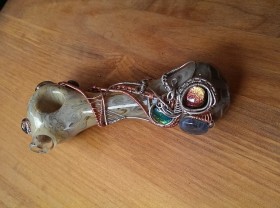 Piece of the Week | Wire Wrap Dichro Gem Pipe