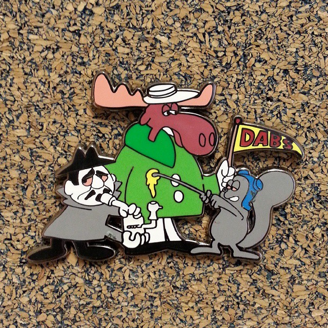 Rocky and Bullwinkle Dab Pin by @bose_oner