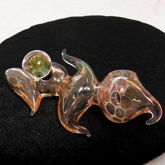 Piece of the Week | Abstract Silver and Gold Fumed Pipe - Weedist