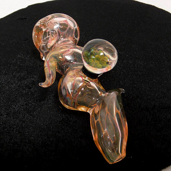 Piece of the Week | Abstract Silver and Gold Fumed Pipe - Weedist