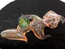 Piece of the Week | Abstract Silver and Gold Fumed Pipe