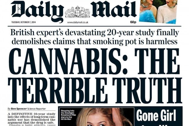 Fear Mongering Headlines Try to Demonize Cannabis, Source: http://clear-uk.org/static/media/uploads/2014/10/dm-071014.jpg