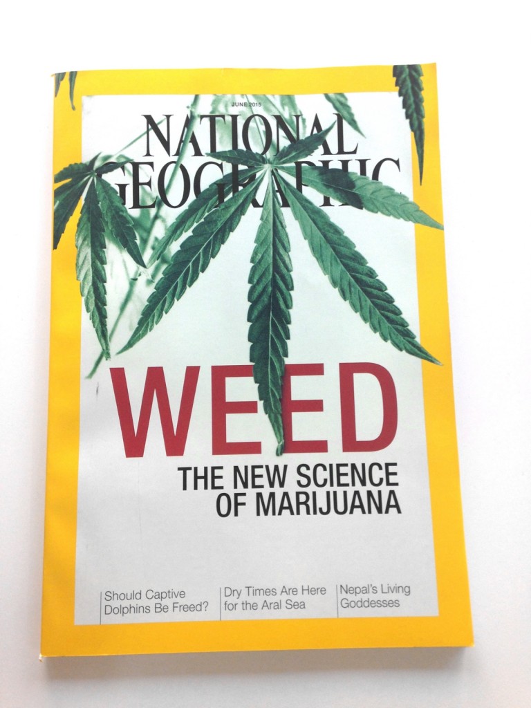 National Geographic Dedicates Cover to Cannabis, Source: http://i1.wp.com/boingboing.net/wp-content/uploads/2015/05/IMG_8399-copy.jpg?resize=2448%2C3264