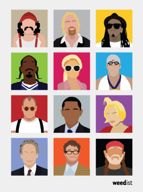 Minimalist “Celebrity Weedists”