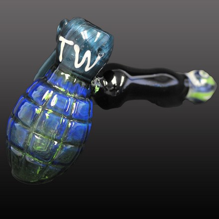 Blue Hand Grenade Hammer Pipe