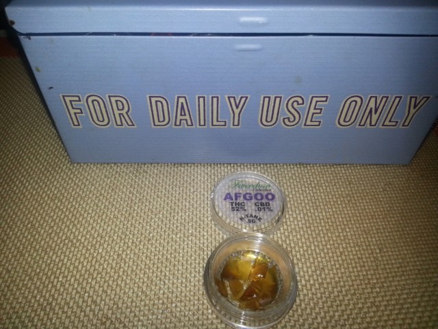 My Favorite Strains, Afgoo Shatter BHO (Dabs) 2, Source: Diablo Dabs Seattle Weedist