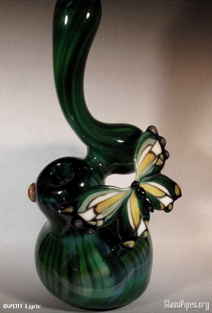 Green Butterfly Bubbler