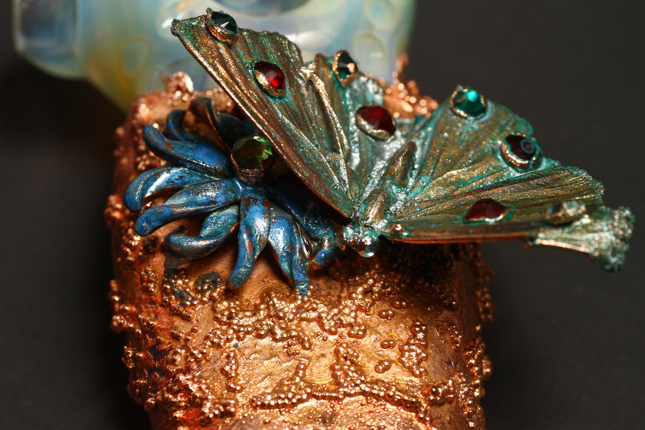 Electroformed Butterfly Pipe (real butterfly)