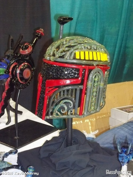 Boba Fett Hand Blown Glass Helmet Bong