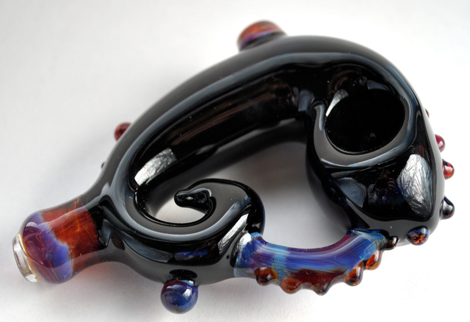 Black Henna Inspired Glass Pipe