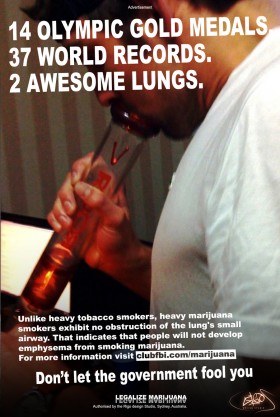 Title: Psychology of Quitting, Why I Cannot Forsee Giving Up Cannabis, Source: http://iloveweed.net/wp-content/uploads/2010/06/Legalize_Marijuana___Phelpes_by_Rigo14.jpg