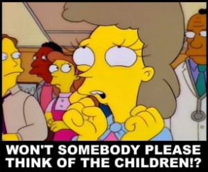 Title: Prohibitionist Crusaders React to Teen Drug Use Survey, Source: http://blog.sfgate.com/smellthetruth/wp-content/blogs.dir/2372/files/2013/09/think-of-the-children-306x253.jpg