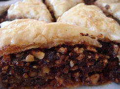 chocolate center and flaky pastry, but crazy strong....