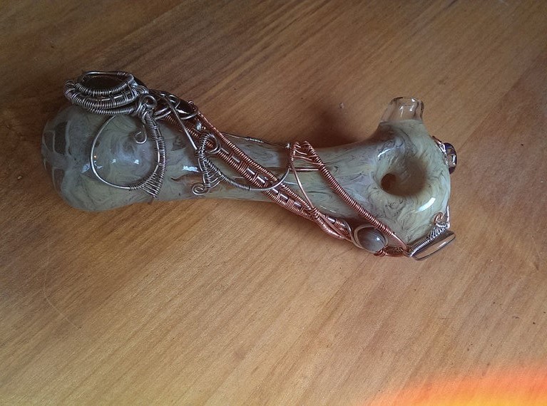Piece of the Week | Wire Wrap Dichro Gem Pipe - Weedist
