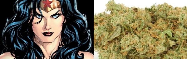 Five Strains for Marvel & D.C. Fans, Source: http://www.wired.com/images_blogs/underwire/2013/07/wonder-woman.jpg & http://marijuana.com/wp-content/uploads/2014/05/1346265800491wonder_woman_jpg_leader-702x300.jpg