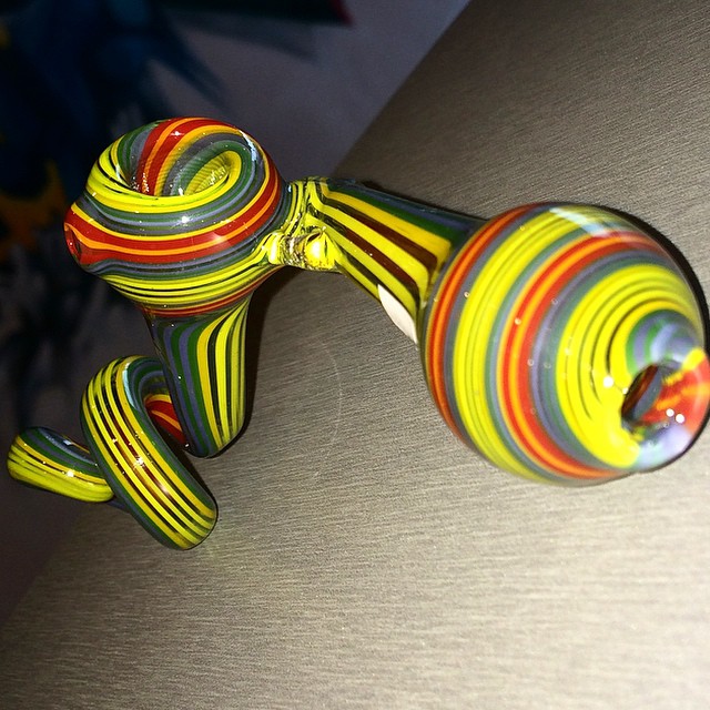 Glassadelic Glass Heady Spoon, by @dabcity