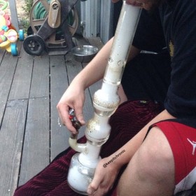 Instafire: Hi Si Glass Triple Geyser Perc Milk Shot