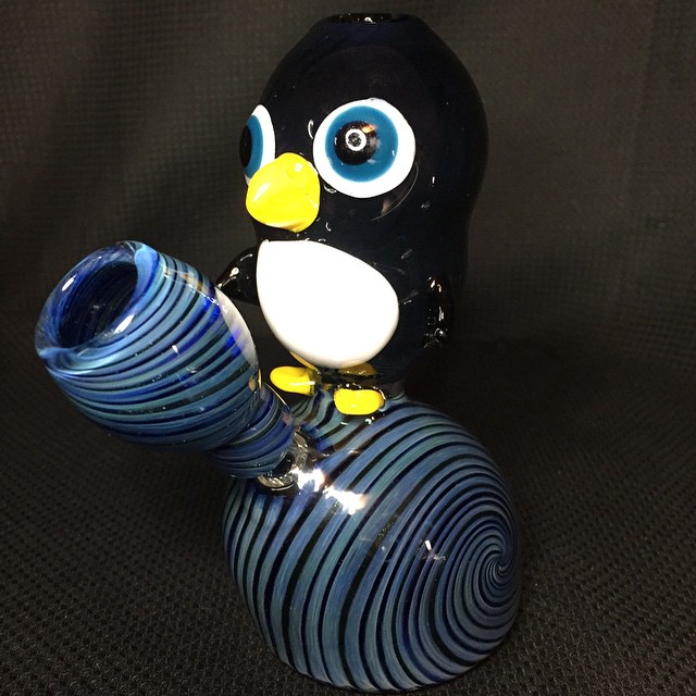 Instafire Iceberg Glass 10mm Penguin Banger, by@highsocietysmokeshop