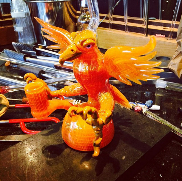 Piece of the Week | Golden Fire Bird Rig - Weedist