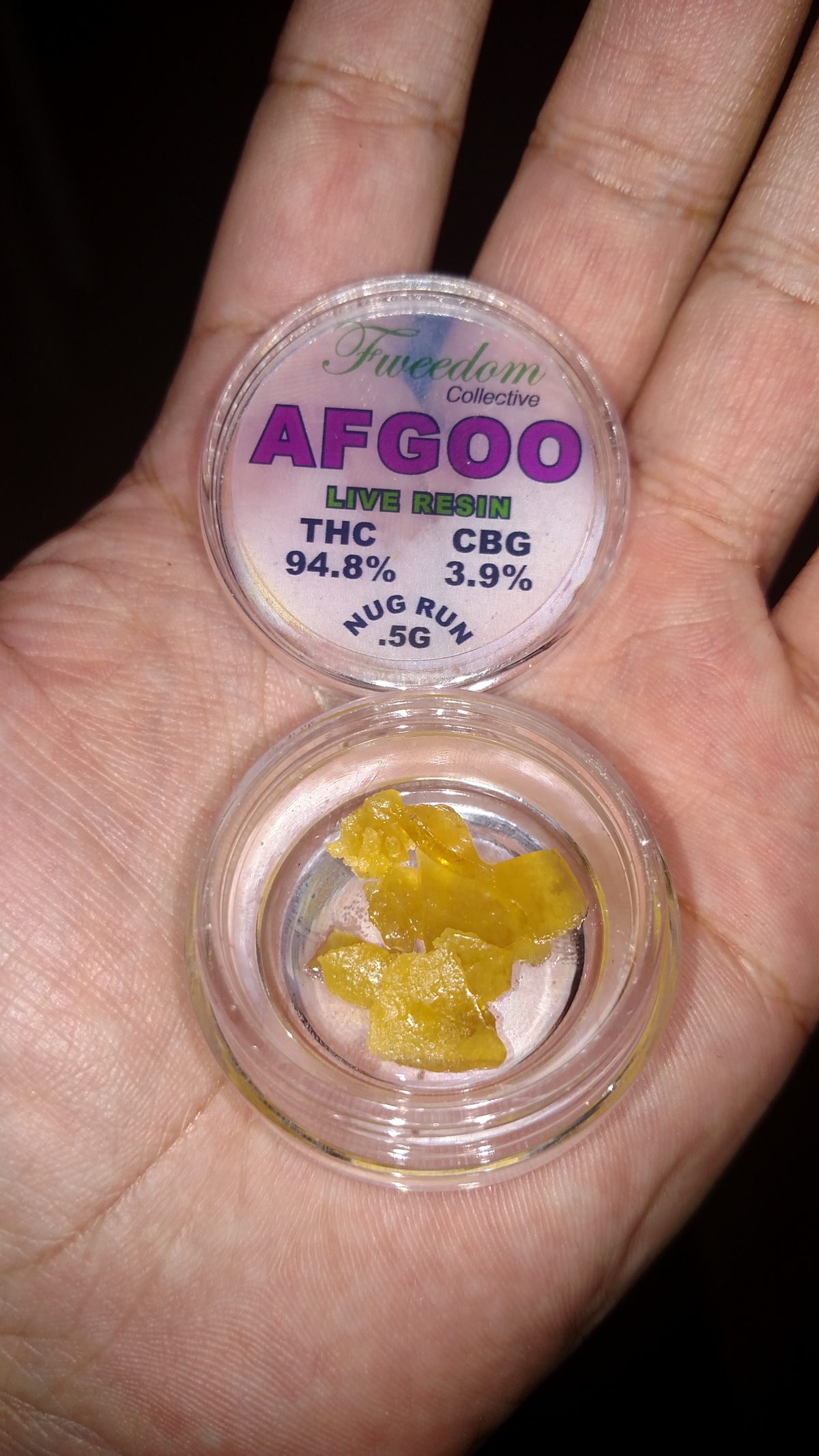 Instafire: Live Resin Nug Run Chipped Wax Afgoo - Weedist