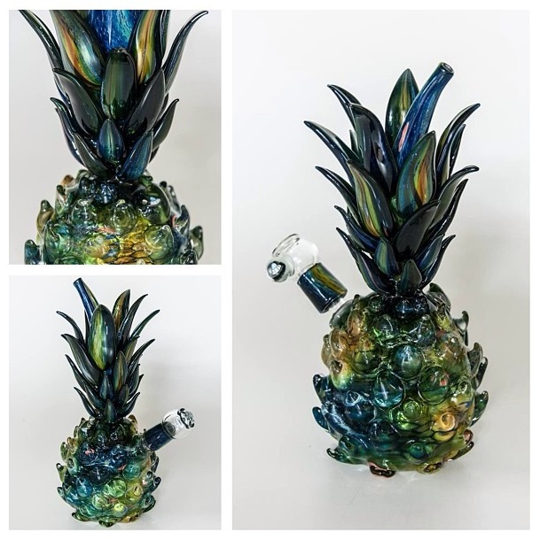 Piece of the Week | Pineapple Rigs by Mr. Gray Glass - Weedist